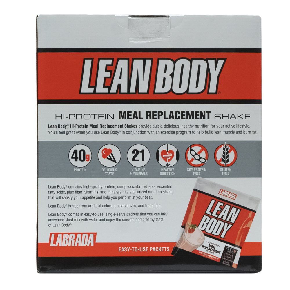 Labrada: Lean Body Hi-Protein Meal Replacement Shake Strawberry 20 Servings