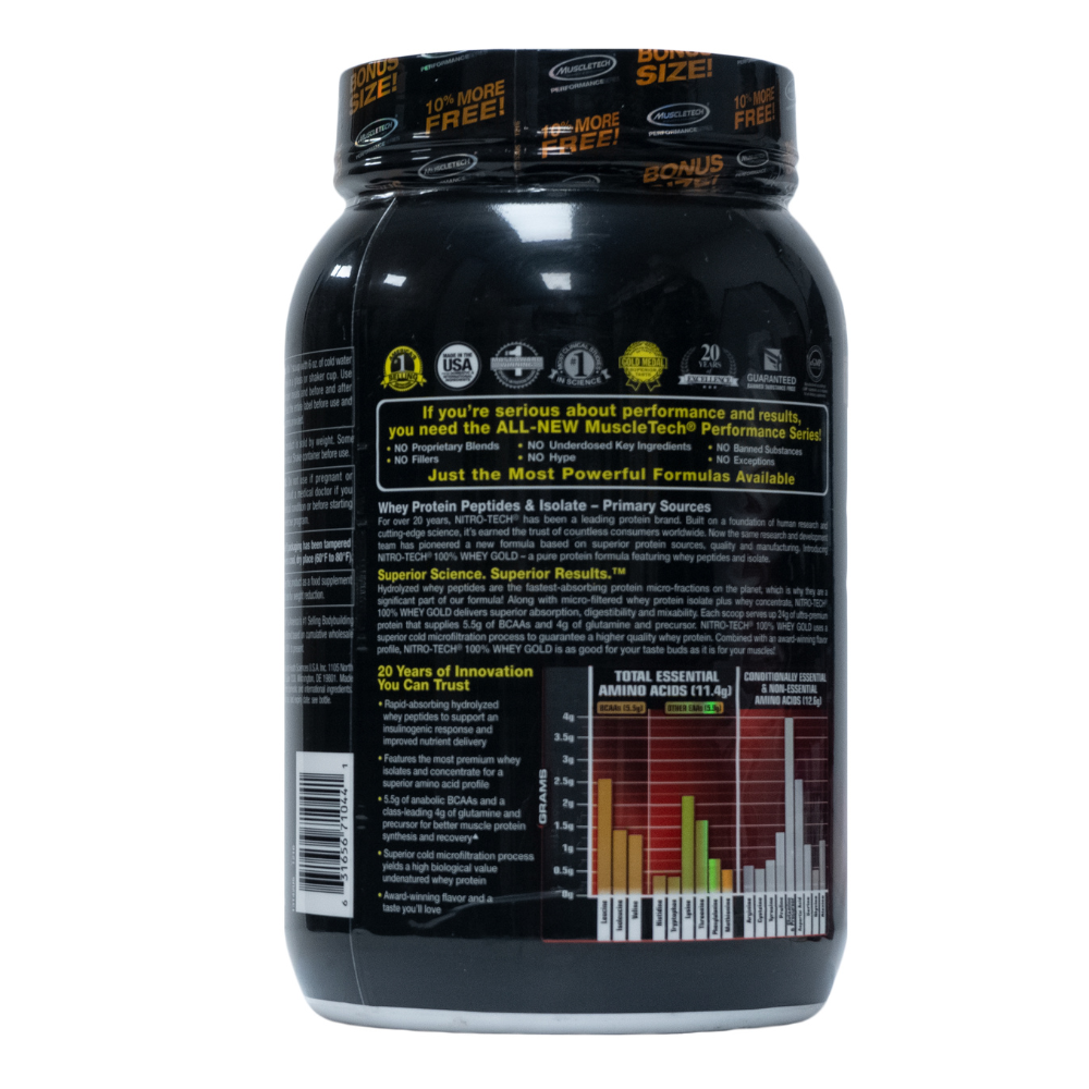 Muscletech: Nitro Tech 100% Whey Gold Cookies And Cream 31 Servings