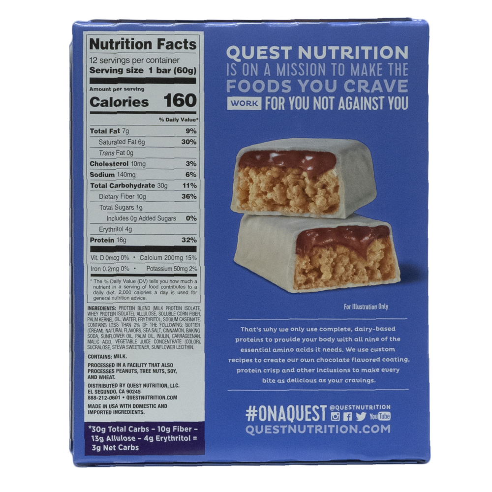 Quest: Hero Protein Bar Crispy Blueberry Cobbler Flavor 12 Servings