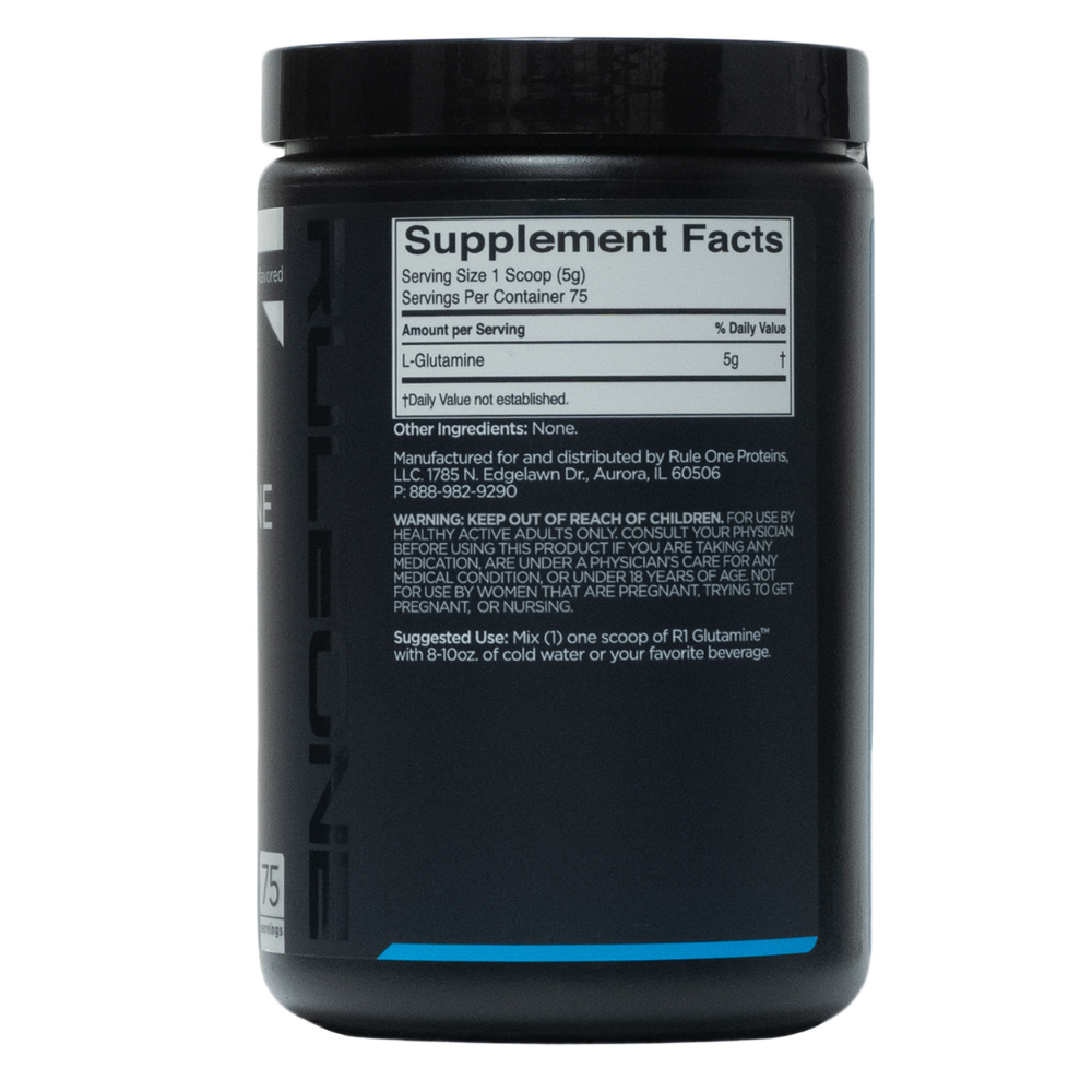 Ruleone: R1 Glutamine Unflavored 100% L-Glutamine Post-Workout Recovery 75 Servings