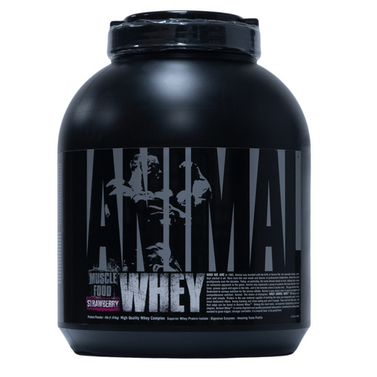 Animal Muscle Food Isolate Loaded Whey Protein Powder Strawberry - 57 Servings
