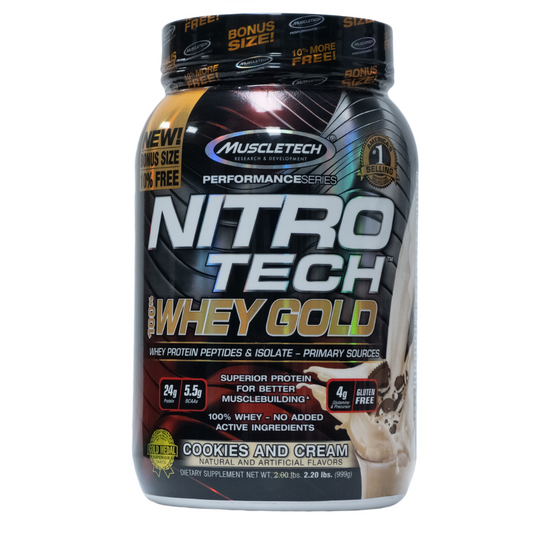 Muscletech: Nitro Tech 100% Whey Gold Cookies And Cream 31 Servings