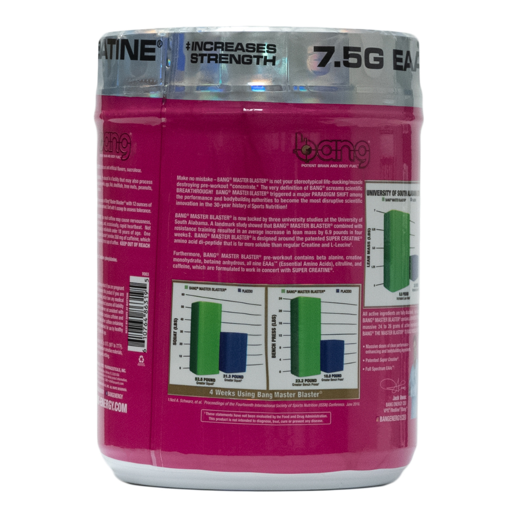 Bang Energy: Master Blaster Pre-Workout Power Punch 20 Servings