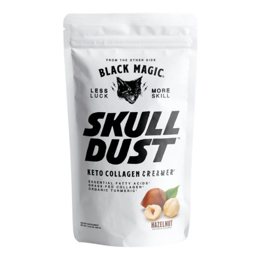 Black Magic: Skull Dust Keto Collagen Coffee Creamer Hazelnut 20 Servings