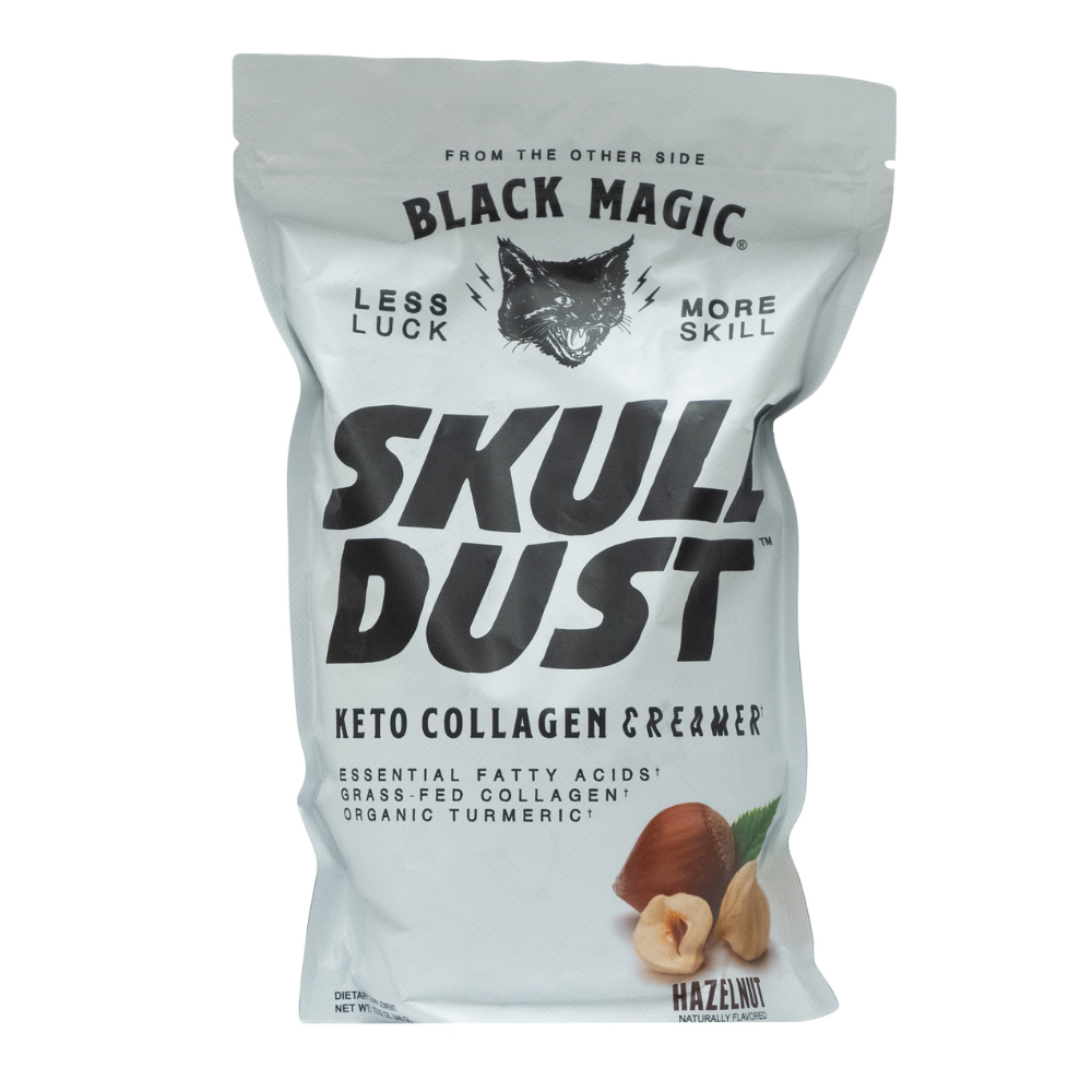 Black Magic: Skull Dust Keto Collagen Coffee Creamer Hazelnut 20 Servings