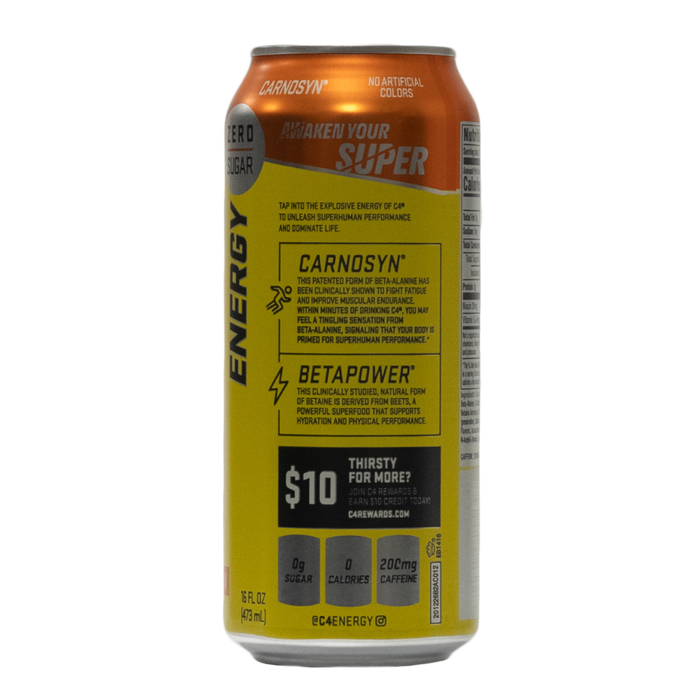 Cellucor: C4 Energy Tropical Blast Naturally Flavored Zero Sugar 12 Pack