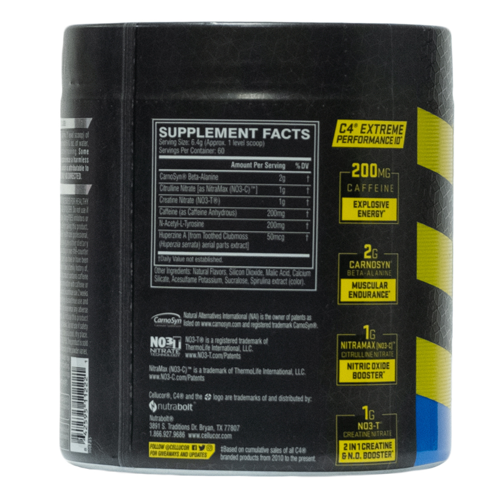 Cellucor: C4 Extreme Explosive Pre-Workout Performance Icy Blue Razz 60 Servings