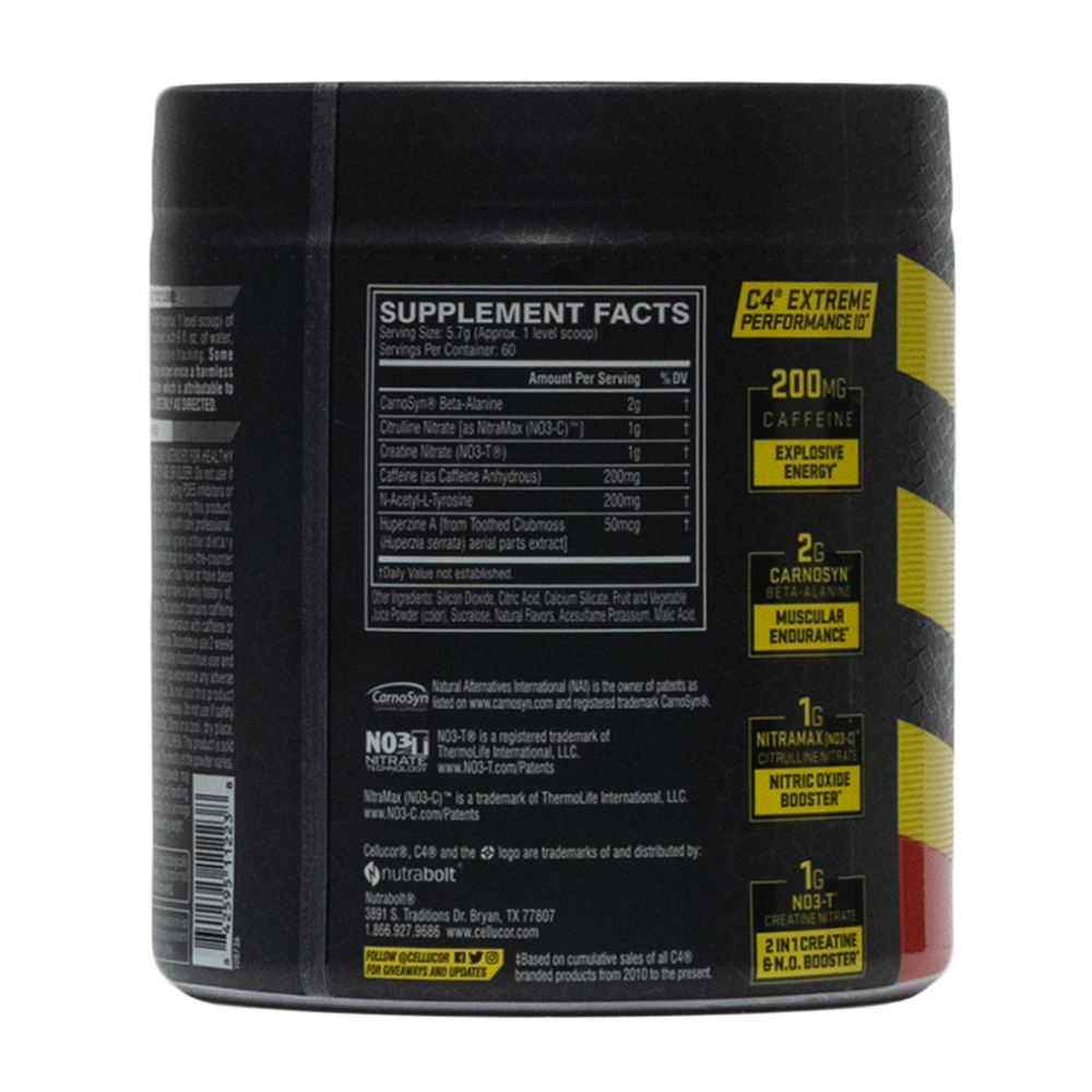 Cellucor: C4 Extreme Pre-Workout Performance Fruit Punch 60 Servings