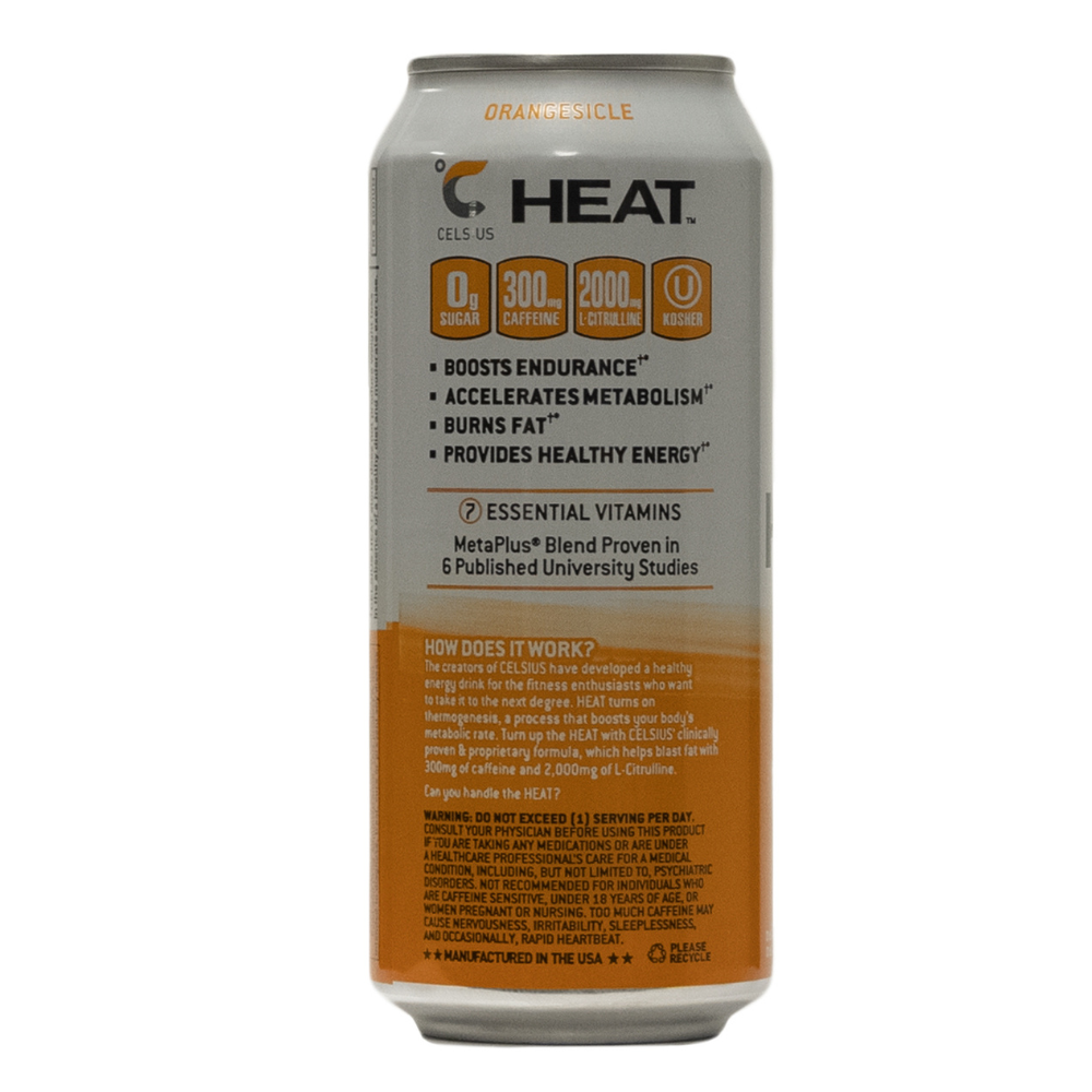 Celsius: Celsius Heat Orangesicle 12 Pack