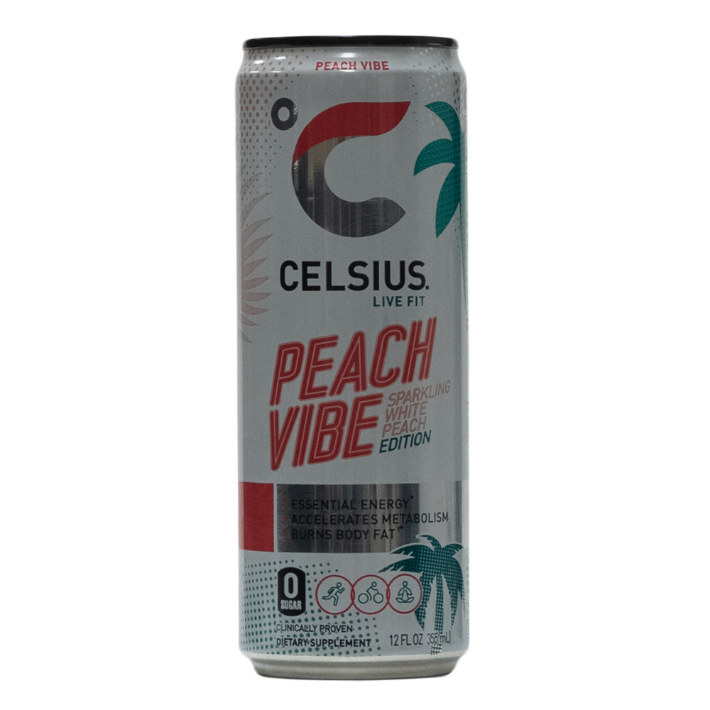 Celsius: Peach Vibe Sparkling White Peach 12 Pack