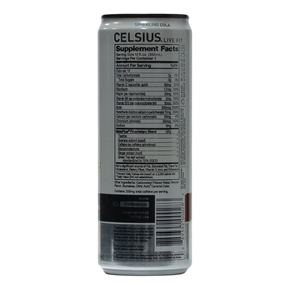 Celsius: Sparkling Cola 12 Pack