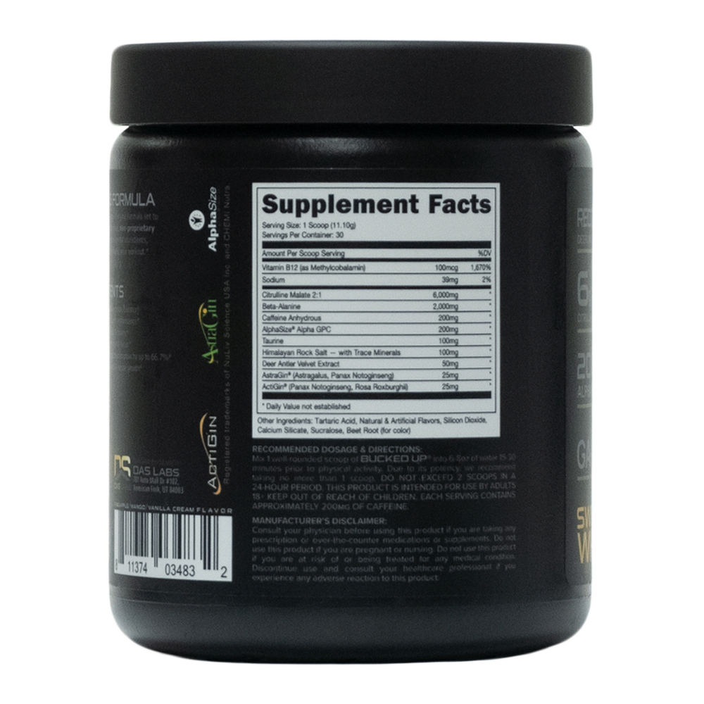 Das Labs: Bucked Up Swole Whip 30 Servings