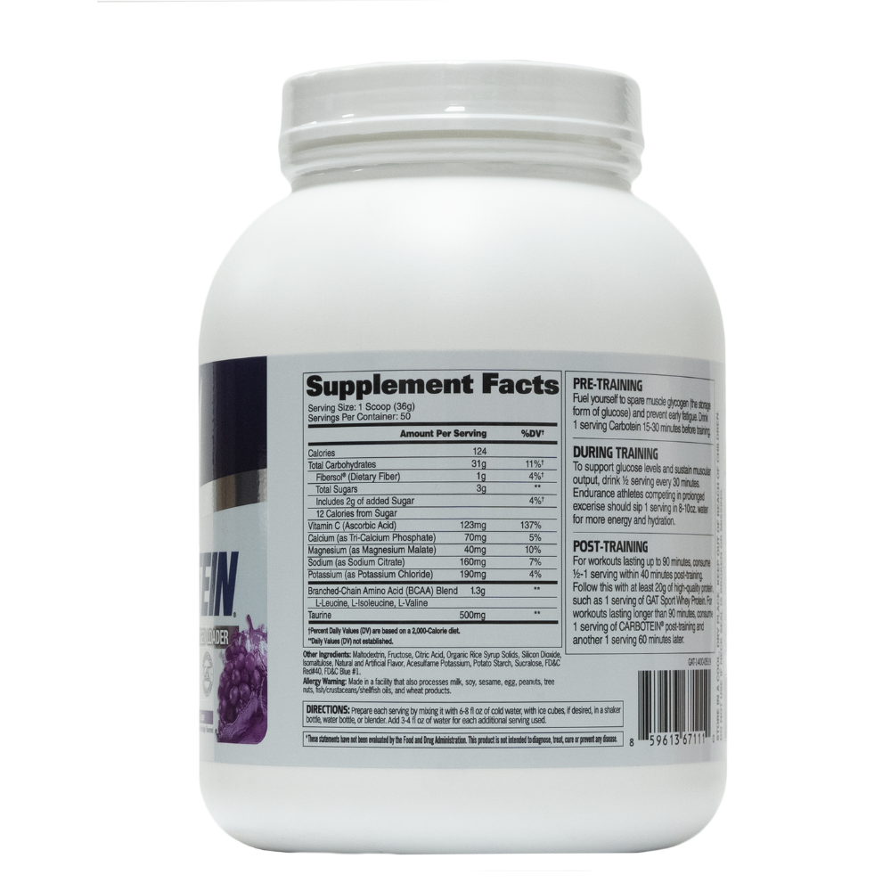 Gat Sport: Carbotein Grape 50 Servings