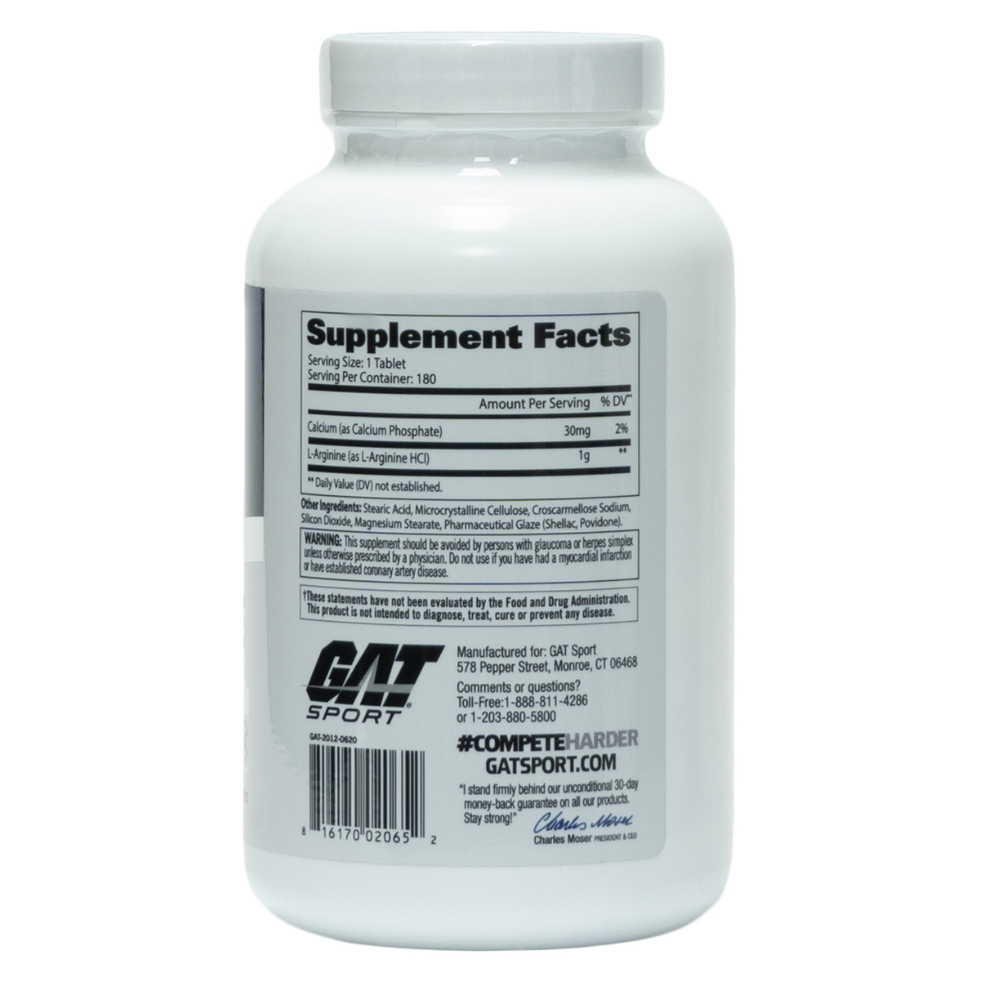 Gat Sport: L-Arginine Free Form Amino Acid Essentials 180 Tablets