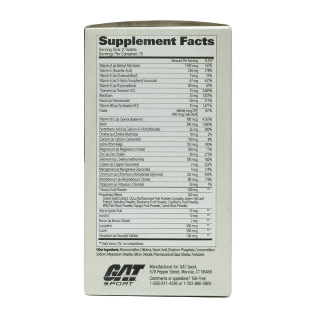 Gat Sport: Mens Multi+Test Multivitamin With Testosterone Support Essentials 150 Tablets