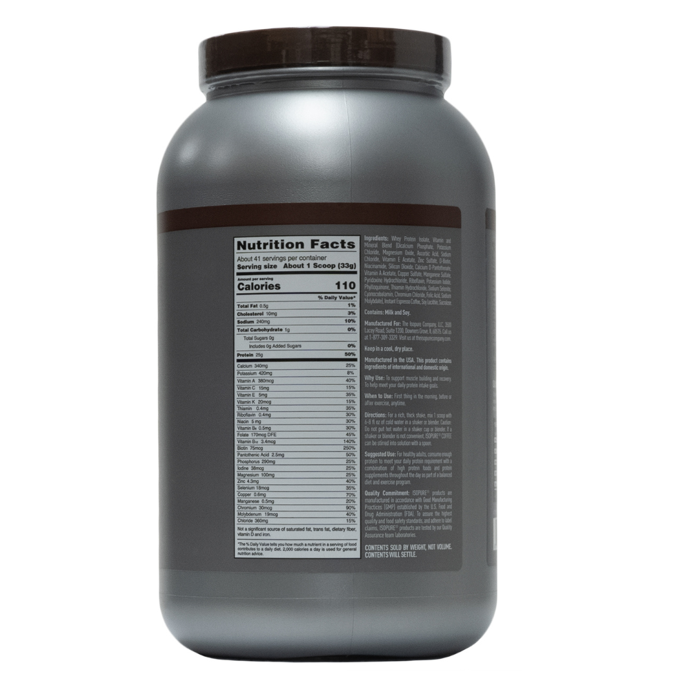 Isopure: Isopure Protein Powder Protein With Coffee Espresso 41 Servings