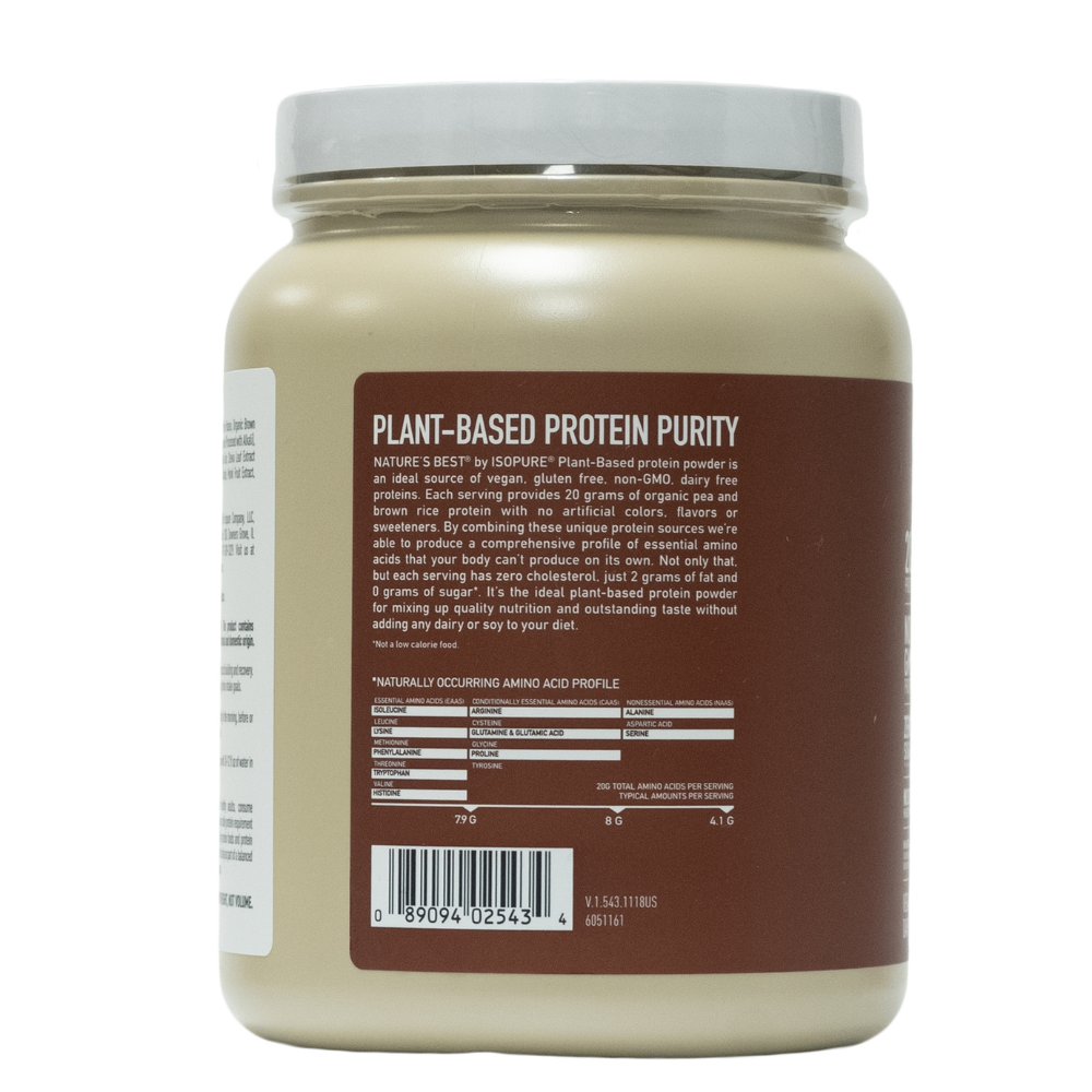 Isopure: Natures Best Plant-Based Protein Chocolate 20 Servings