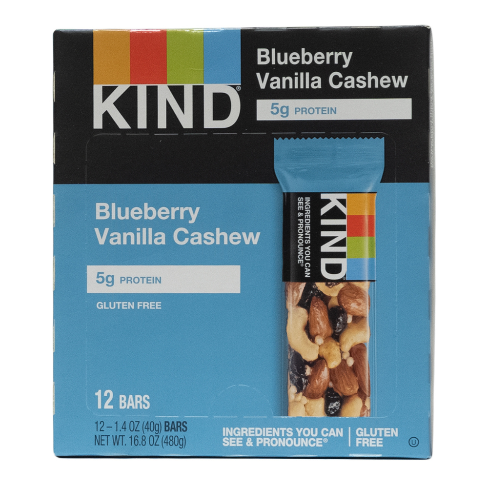 Kind: Blueberry Vanilla Cashew Bar 12 Servings