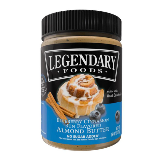 Legendary Foods: Blueberry Cinnamon Bun Flavored Almond Butter 10 Servings