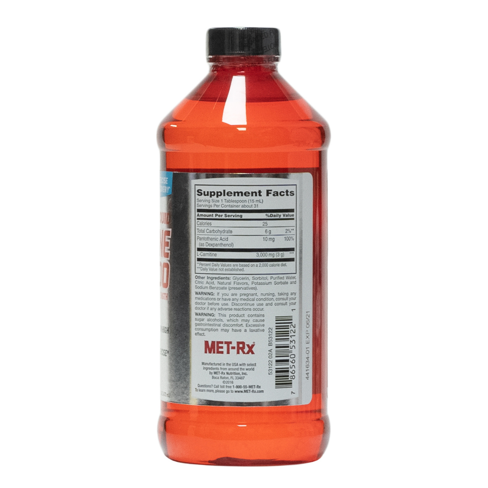 Met-Rx: Liquid L-Carnitine 3000 Natural Watermelon 31 Servings