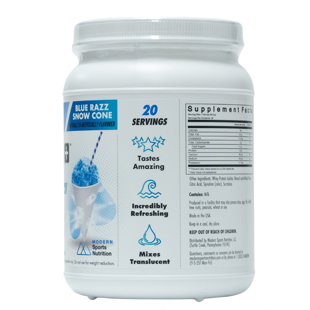 Modern Iso: The Better Whey Protein Isolate Blue Razz Snow Cone 20 Servings