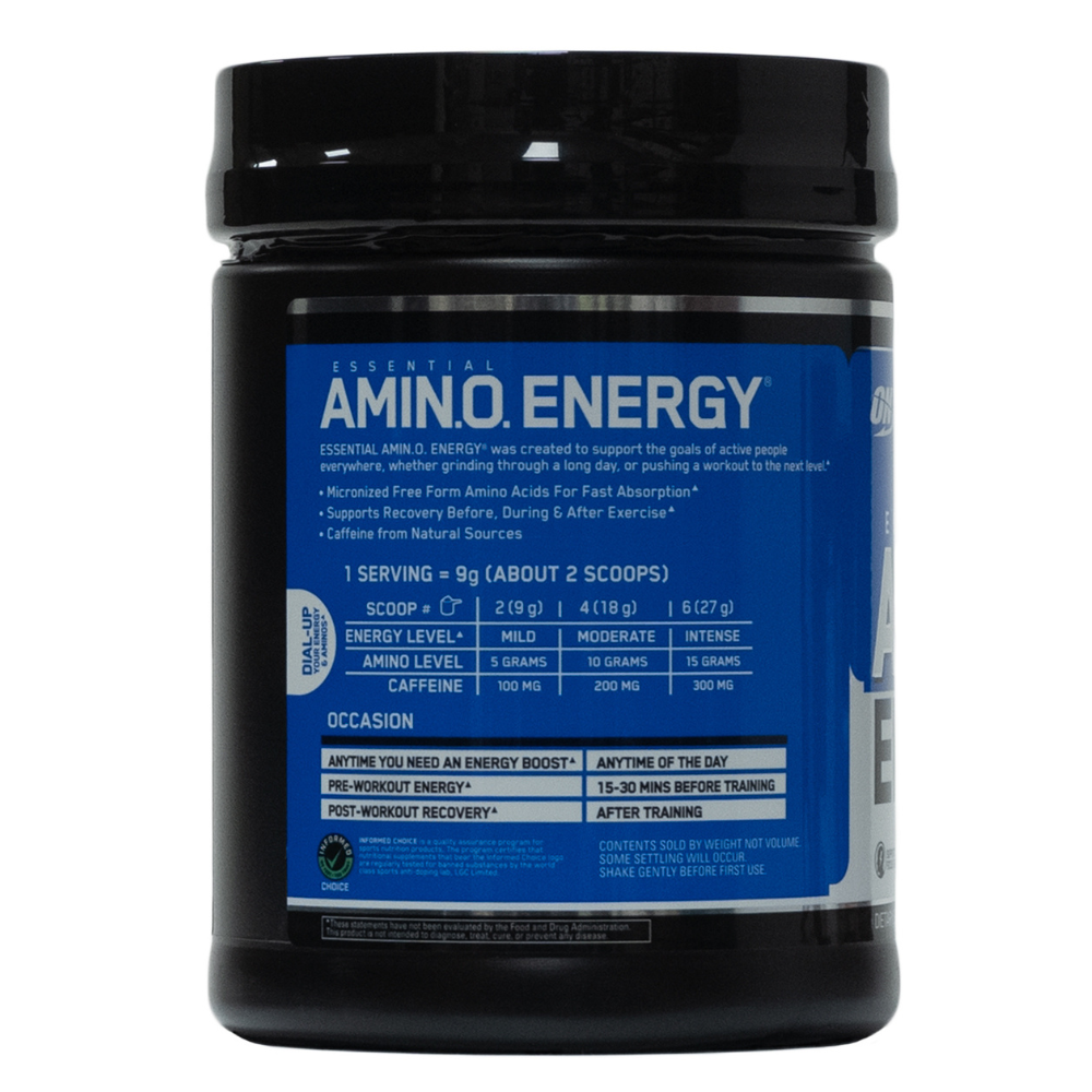 On: Essential Amin.O. Energy Blue Raspberry 65 Servings