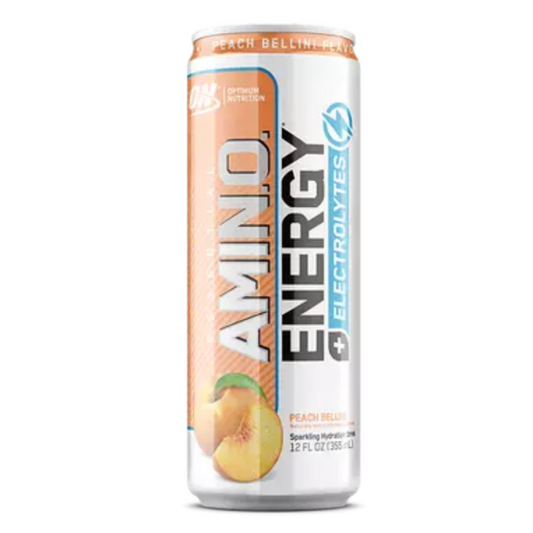 On: Essential Amin.O. Energy +Electrolytes Peach Bellini Flavor 12 Pack