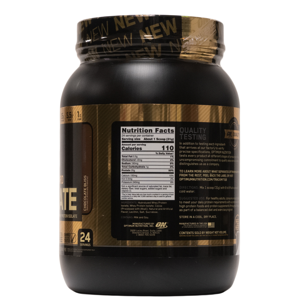 On: Gold Standard 100% Isolate Chocolate Bliss 24 Servings