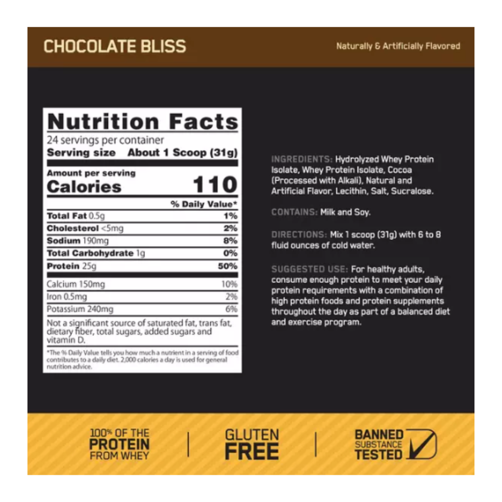On: Gold Standard 100% Isolate Chocolate Bliss 44 Servings