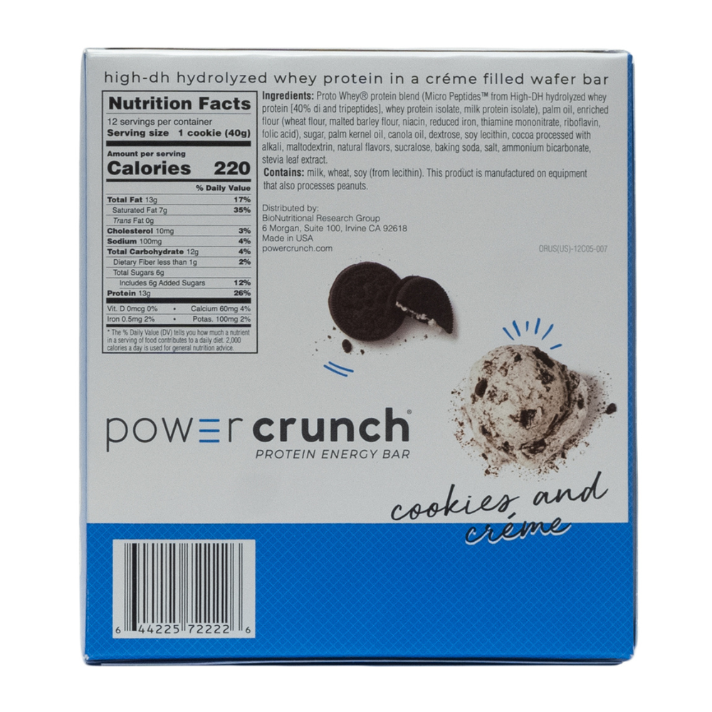 Powercrunch: Protein Energy Bar Cookies And Creme 12 Servings