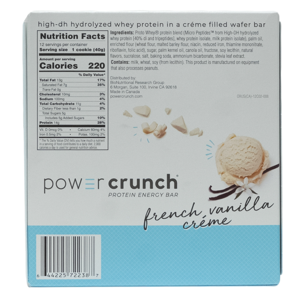 Powercrunch: Protein Energy Bar French Vanilla Creme 12 Servings