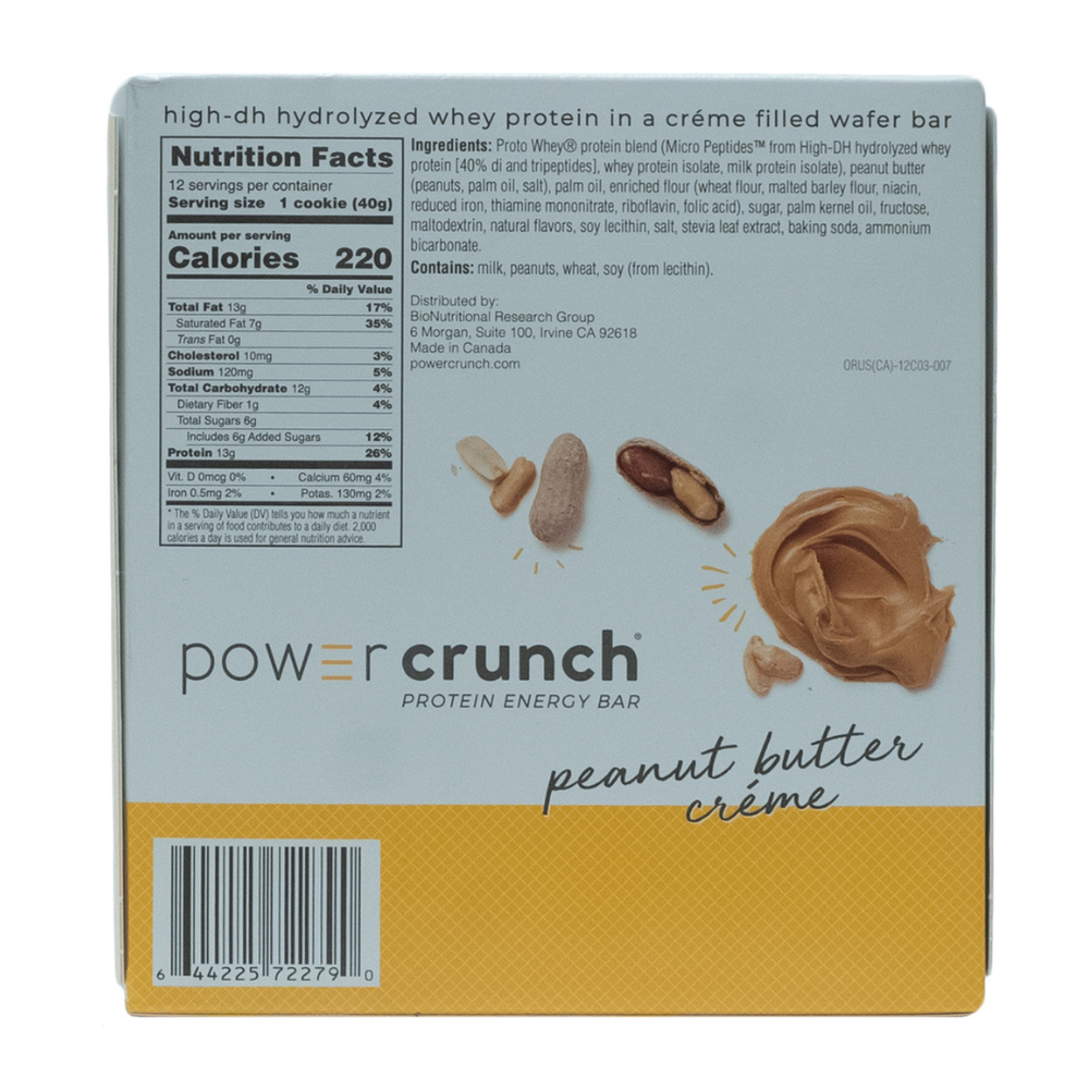 Powercrunch: Protein Energy Bar Peanut Butter Creme 12 Servings
