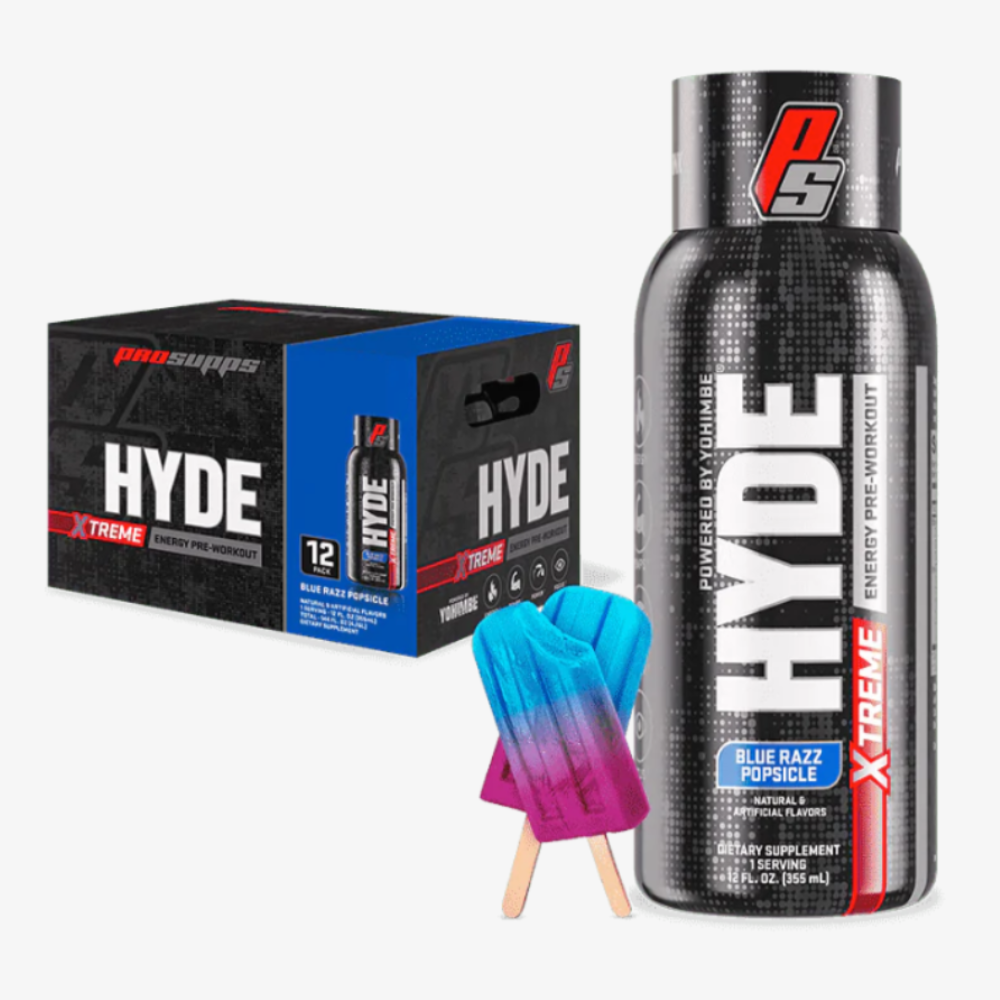 Pro Supps: Hyde Xtreme Energy Pre-Workout Blue Razz Popsicle 12 Pack