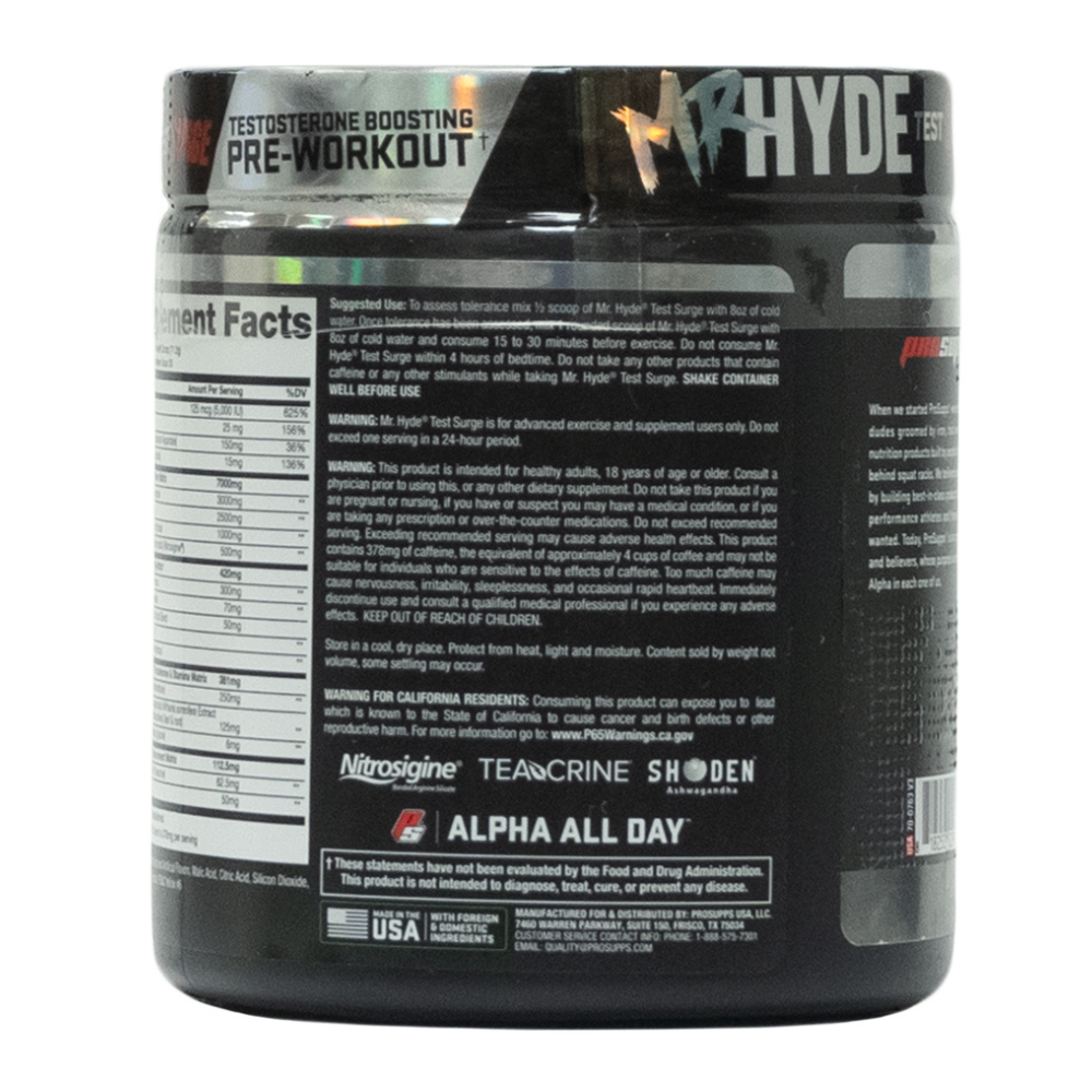 Pro Supps: Mr Hyde Test Surge Pre-Workout Pineapple Mango 30 Servings