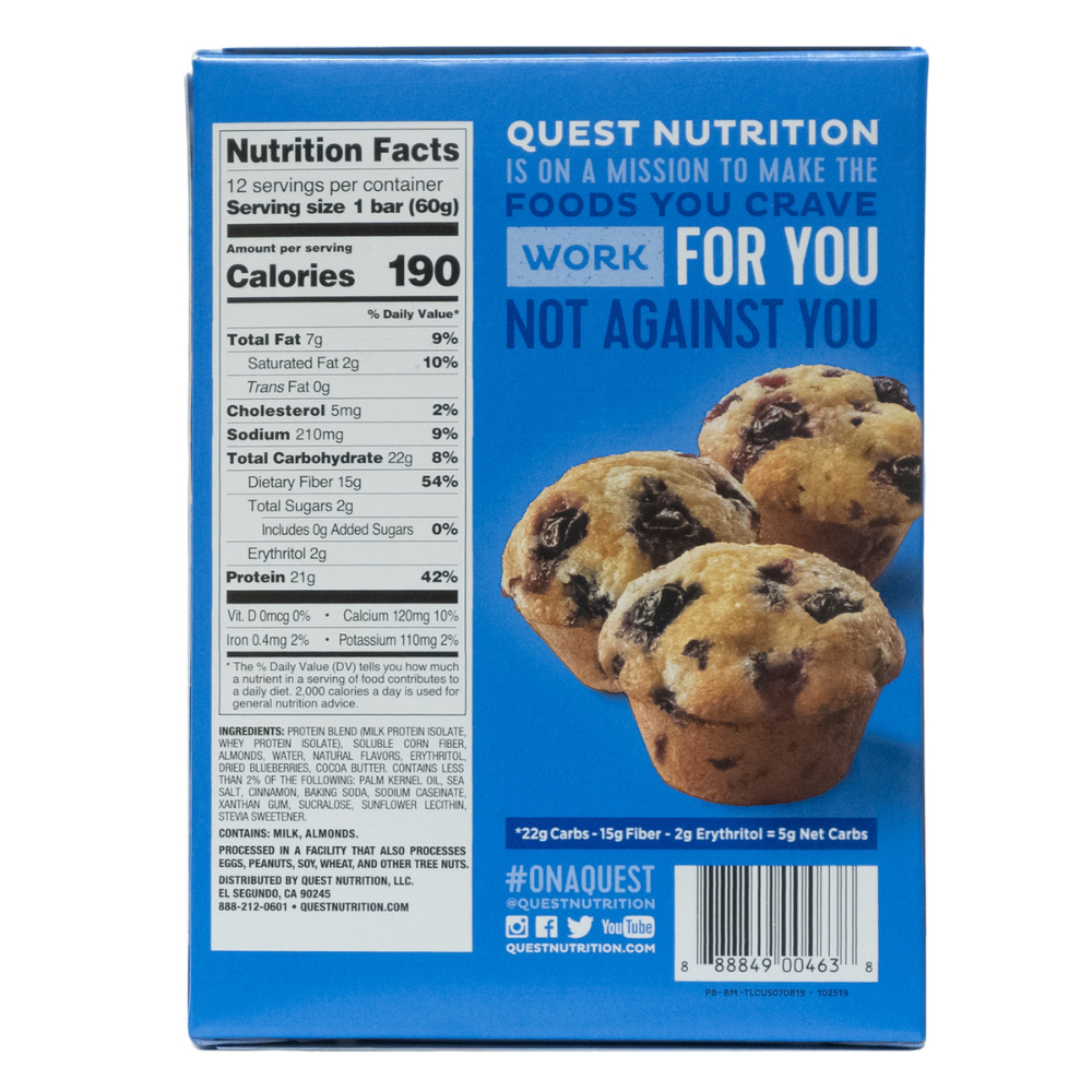 Quest: Blueberry Muffin Flavor 12 Servings