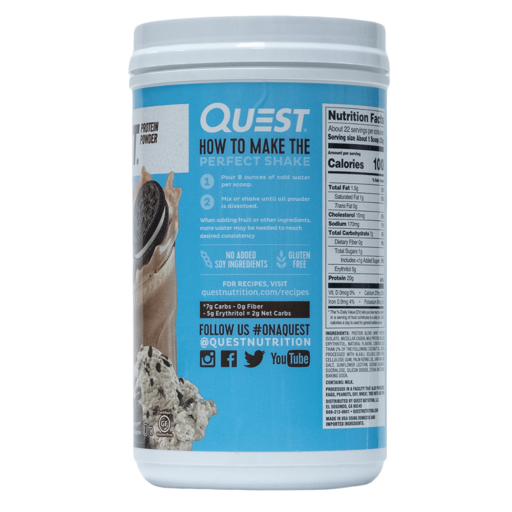 Quest: Protein Powder Cookies & Cream 22 Servings