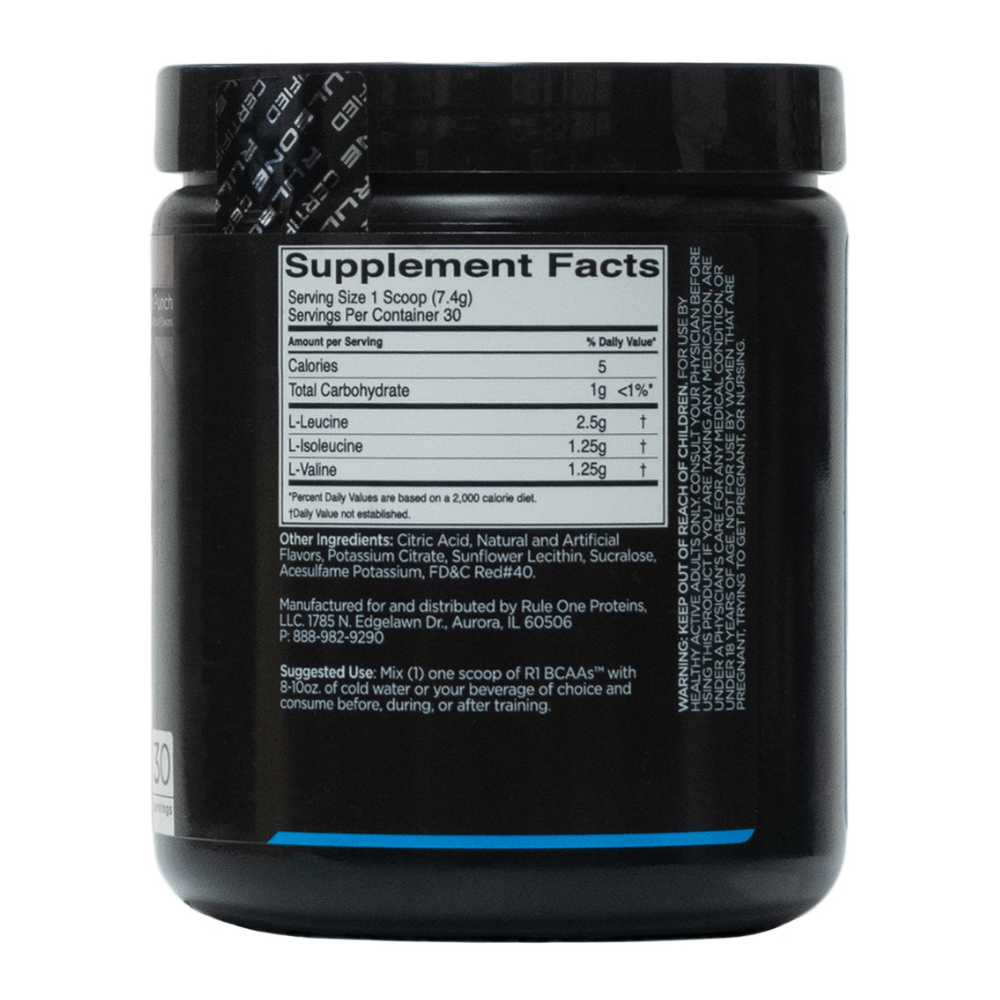 Ruleone: Bcaa'S Fruit Punch Branched Chain Amino Acids 100% Micronized Formula 30 Servings
