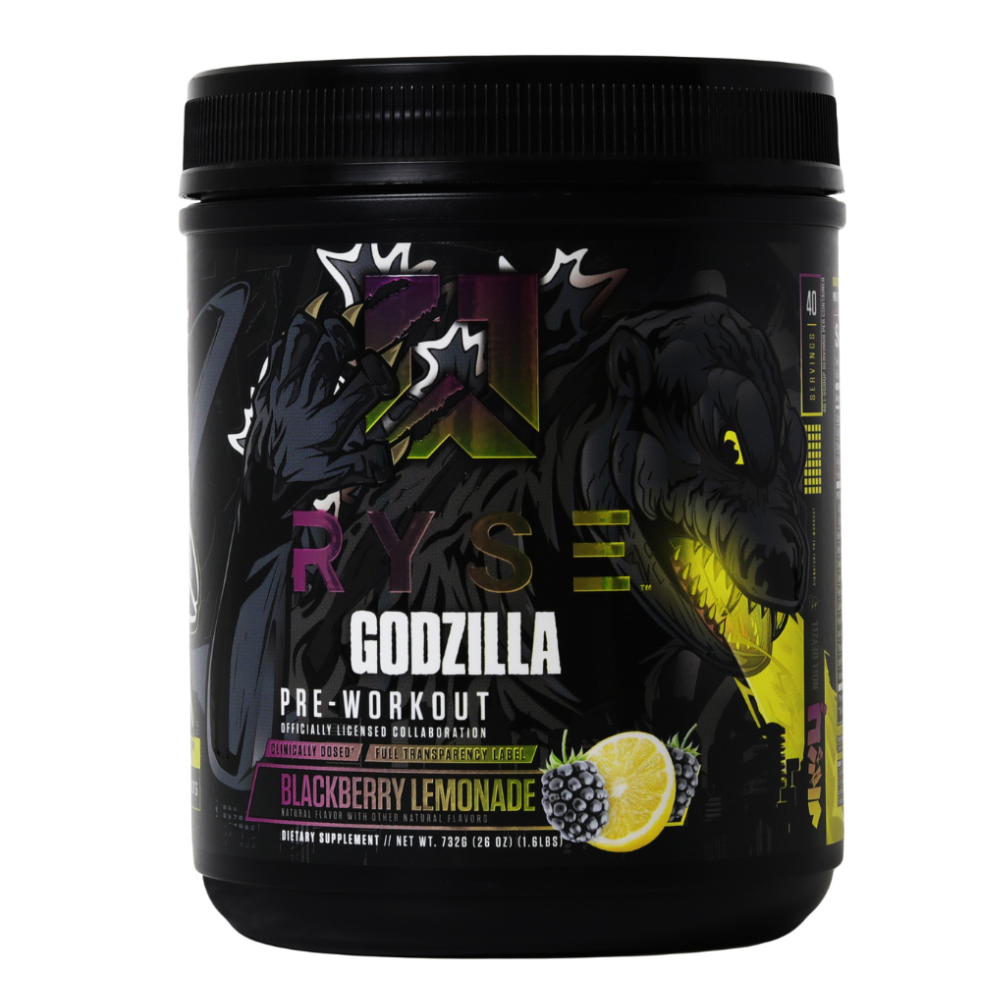 Ryse - Godzilla Pre-Workout Blackberry Lemonade Servings 40/20