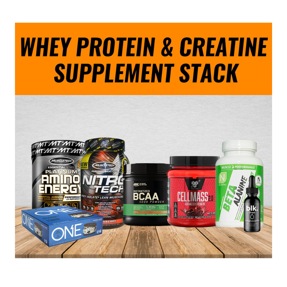 Whey Protein and Creatine Supplement Stack