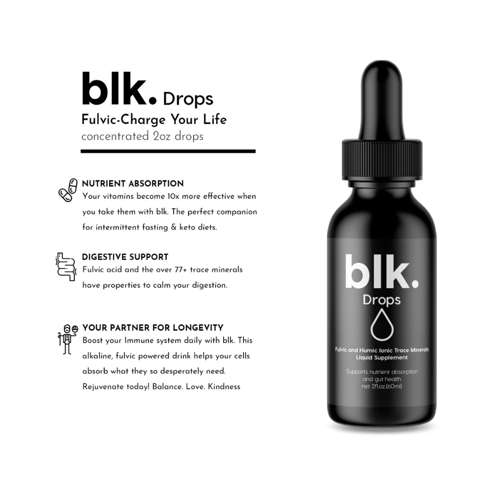 blk. Drops 2oz Concentrated Fulvic Charged