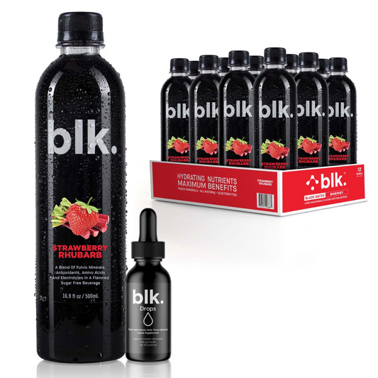 blk. Strawberry Rhubarb Bundle - 12 Pack + 1 Drops