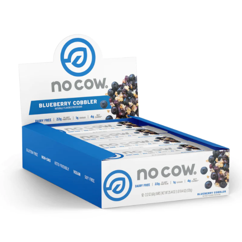 No Cow.: Blueberry Cobbler Protein Bars 12 Servings