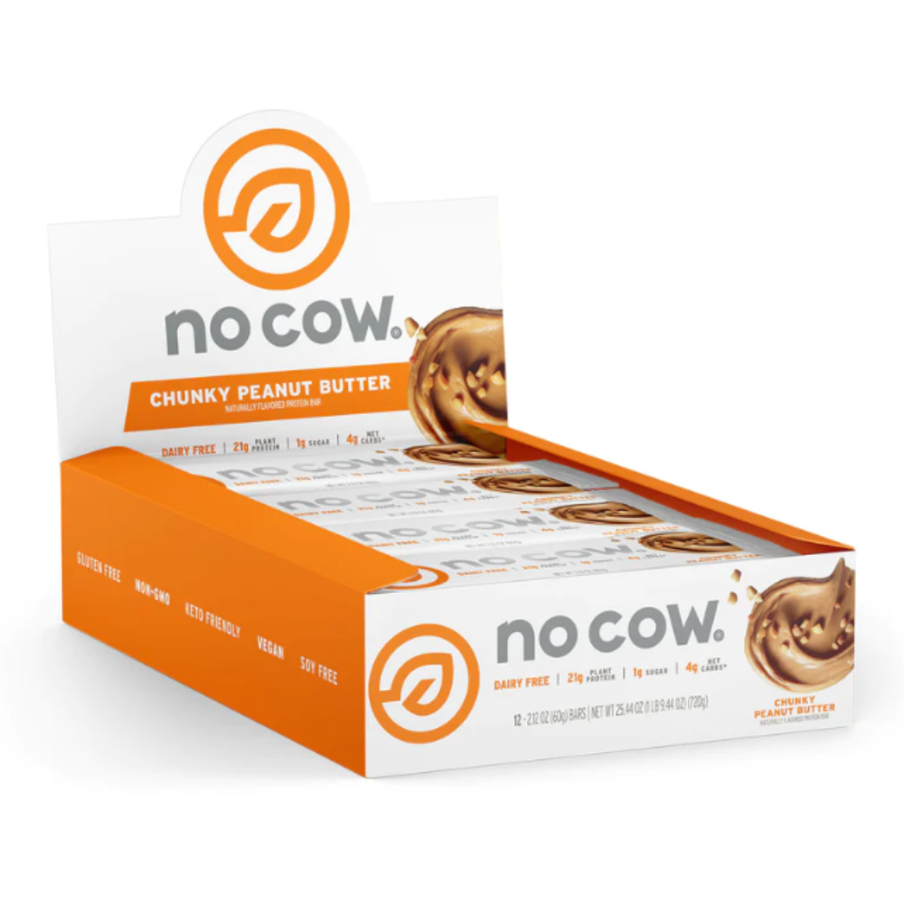 No Cow.: Chunky Peanut Butter Protein Bar 12 Servings