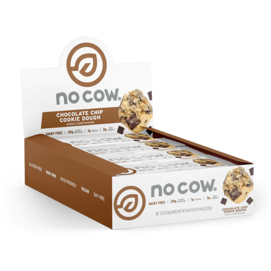 No Cow.: Protein Bar Chocolate Chip Cookie Dough 12 Servings