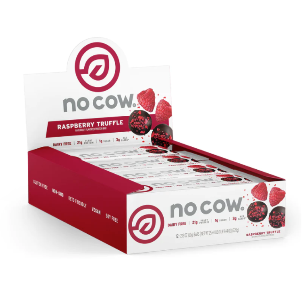No Cow.: Protein Bar Raspberry Truffle 12 Servings