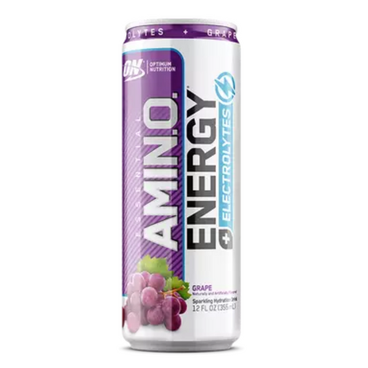 On: Essential Amin.O. Energy +Electrolytes Grape Flavor 12 Pack